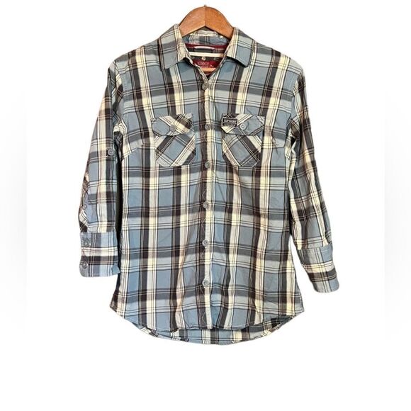 3 for $30! Super dry plaid shirt. Size large. - Picture 1 of 11